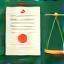 Illustration of legal document and scales representing legal confidence
