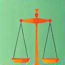 Icon of legal scales representing legal aid