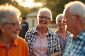 Seniors enjoying community social activities